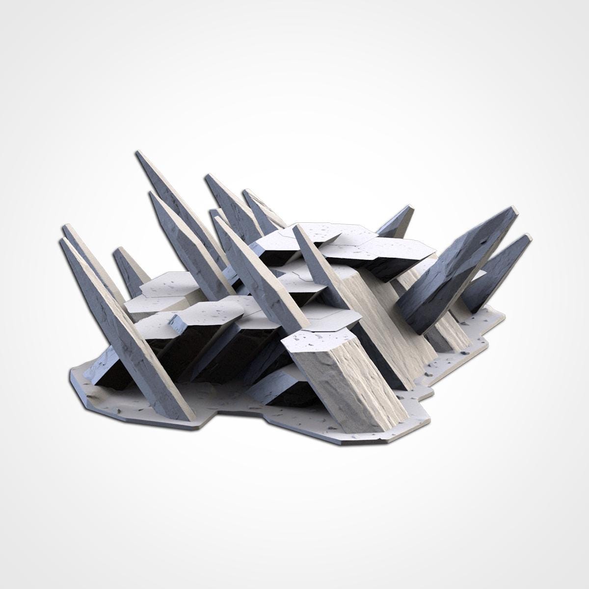 ICE CRYSTAL TERRAIN Modular Wargaming Hill Terrain by Txarli Factory for Tabletop Wargames