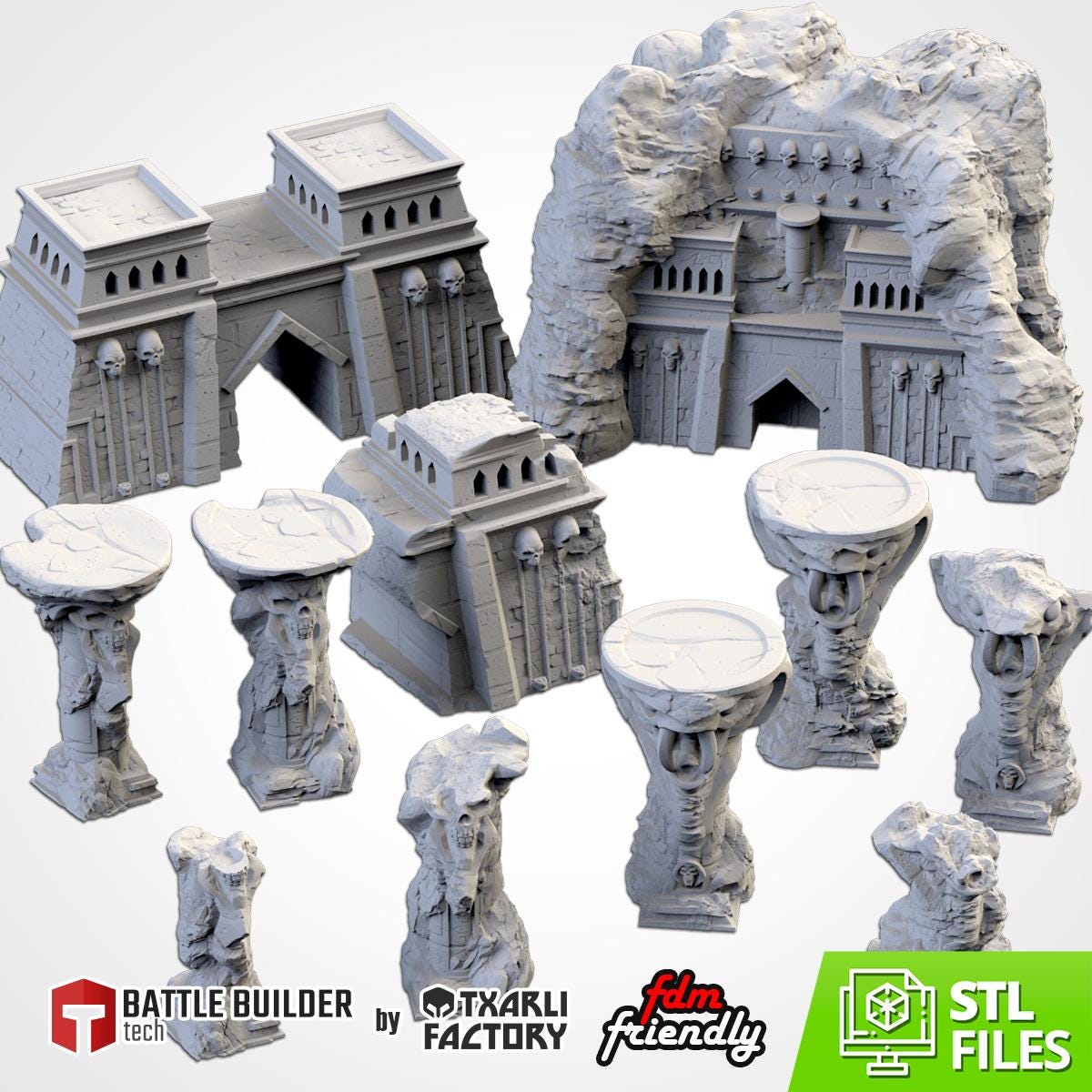 DEATH VALLEY Modular Wargaming Undead World Terrain by Txarli Factory for Tabletop Wargames