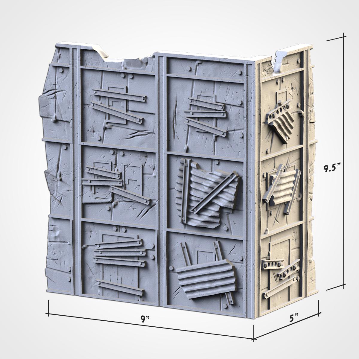 Modular POSTAPOCALYPTIC RUINS WTC 01 set Txarli Factory Ruined Building Terrain Cityscape Set, Perfect for Tabletop Wargames
