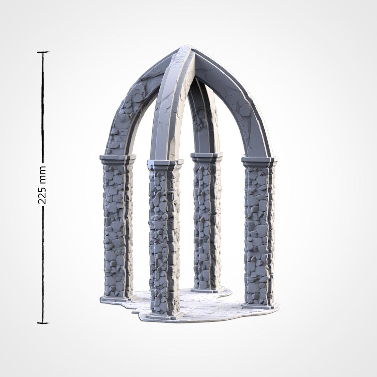 Modular MAJESTIC RUINS by Txarli Factory Fantasy Terrain Ruined Castle Set, Perfect for Tabletop Wargames