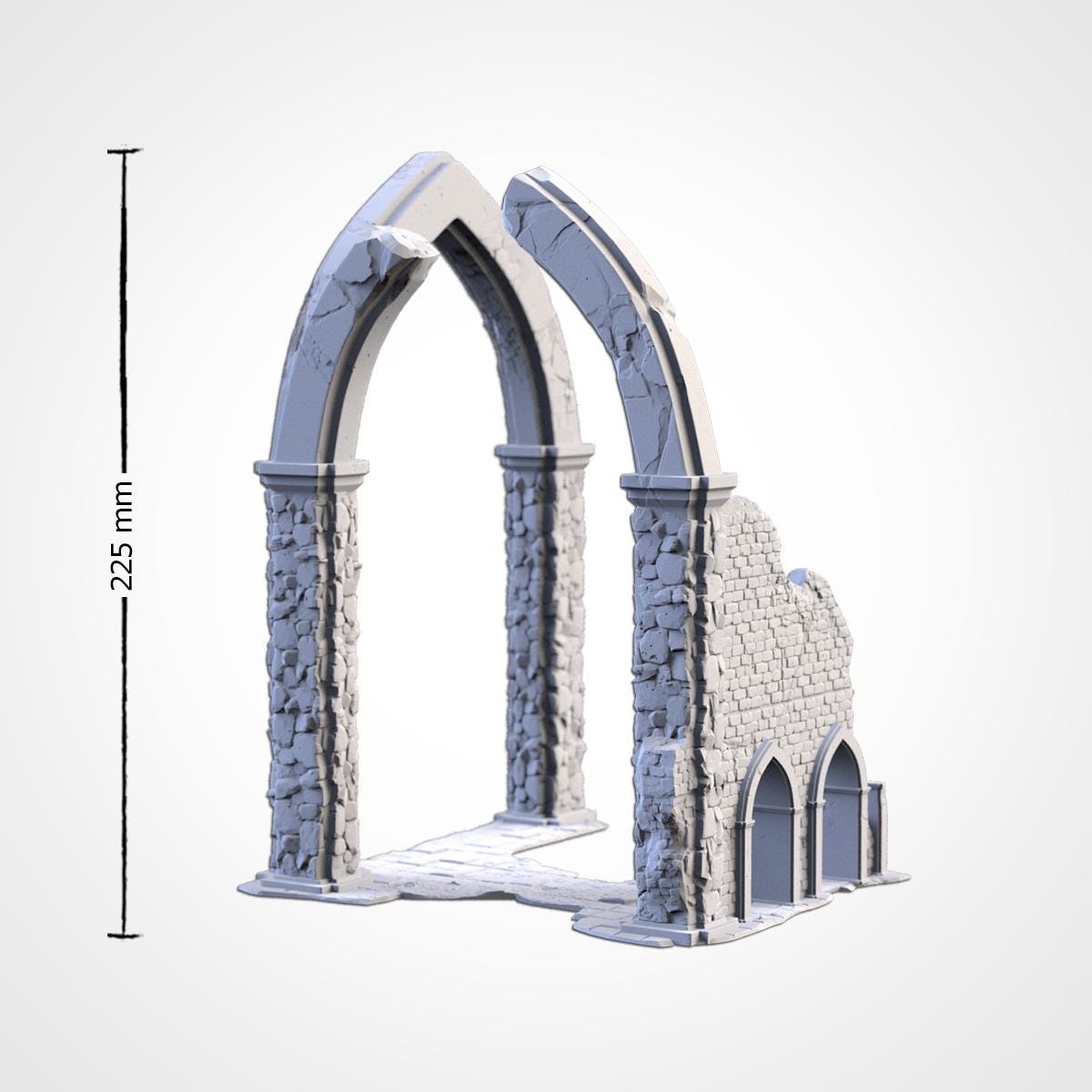Modular MAJESTIC RUINS by Txarli Factory Fantasy Terrain Ruined Castle Set, Perfect for Tabletop Wargames