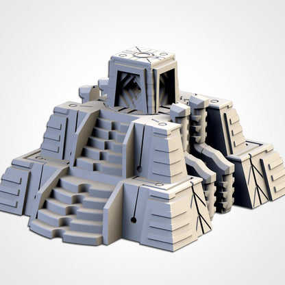 XENO PYRAMIDS Modular Wargaming Sci-Fi World Terrain by Txarli Factory for Tabletop Wargames