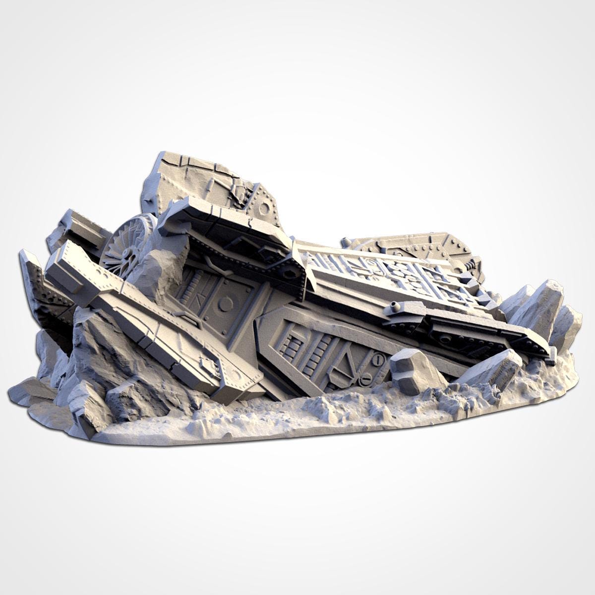 Modular LANDING CAPSULES Txarli Factory Sci-Fi modular Wreckage Set, Perfect for Tabletop Wargames