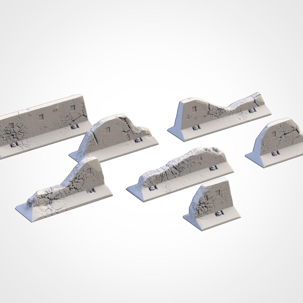 Modular PROVISIONS & CONTAINERS set Txarli Factory Ruined Scatter Terrain Set, Perfect for Tabletop Wargames