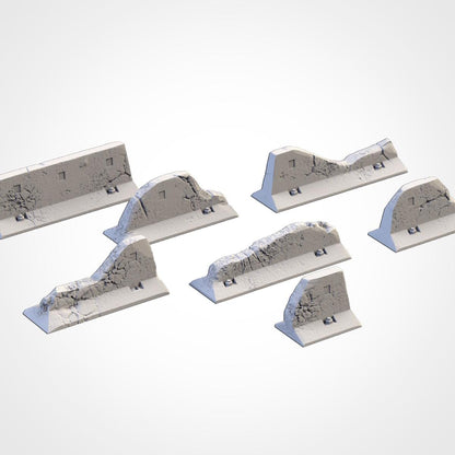 Modular PROVISIONS & CONTAINERS set Txarli Factory Ruined Scatter Terrain Set, Perfect for Tabletop Wargames