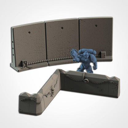 Modular BARRICADES set Txarli Factory Ruined 40k Scatter Terrain Set, Perfect for Tabletop Wargames