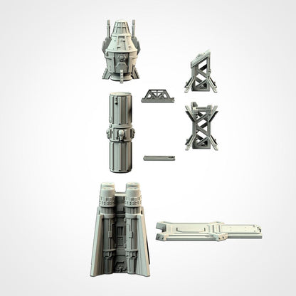 Modular SPACE SHUTTLE set Txarli Factory Ruined 40k Terrain Set, Perfect for Tabletop Wargames