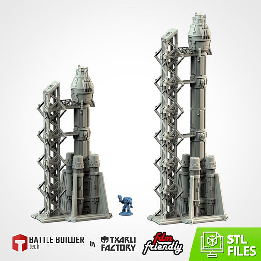 Modular SPACE SHUTTLE set Txarli Factory Ruined 40k Terrain Set, Perfect for Tabletop Wargames