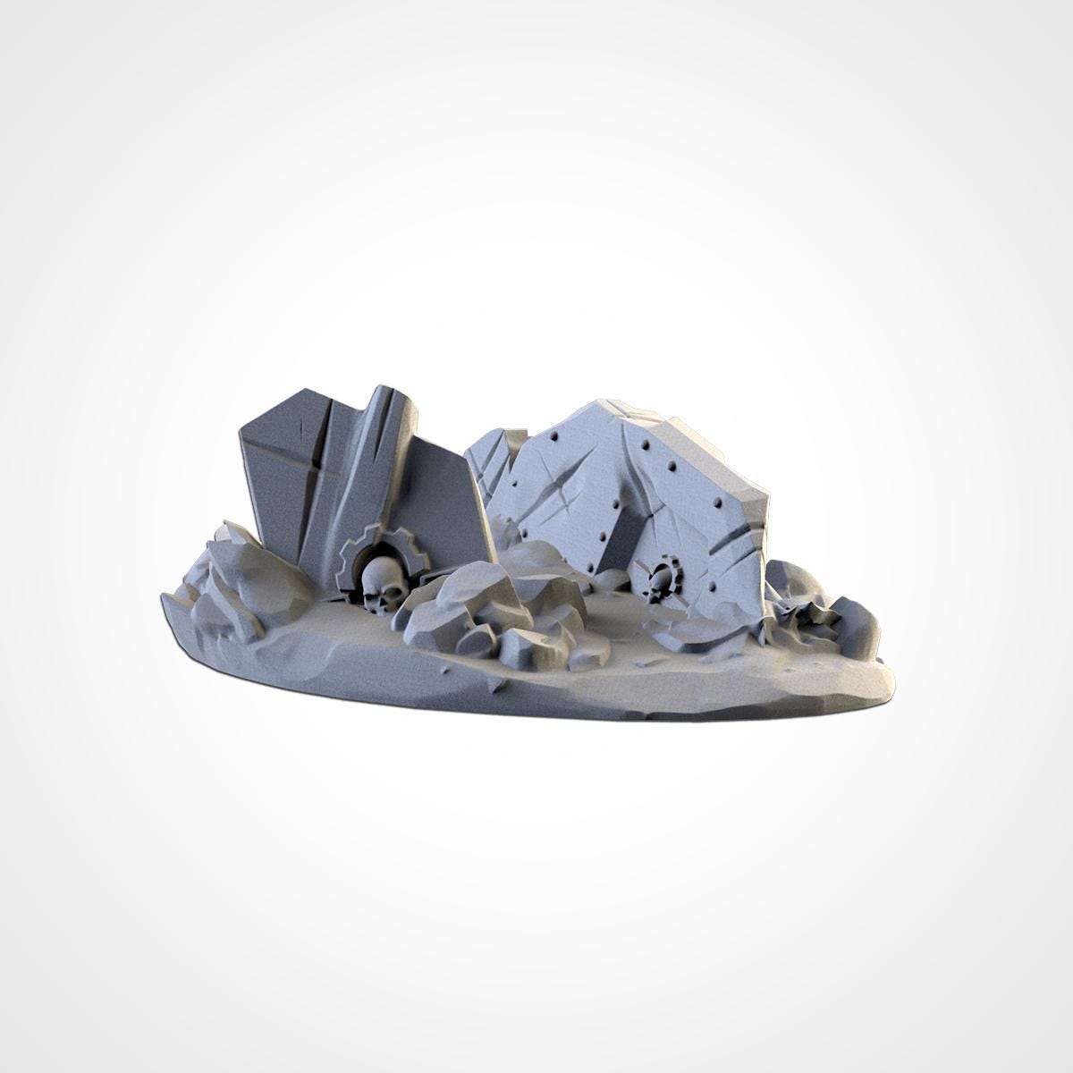 Modular CRASHED VEHICLES Txarli Factory Sci-Fi modular Wreckage Set, Perfect for Tabletop Wargames