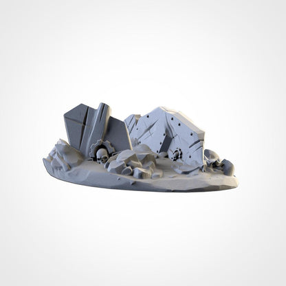 Modular CRASHED VEHICLES Txarli Factory Sci-Fi modular Wreckage Set, Perfect for Tabletop Wargames