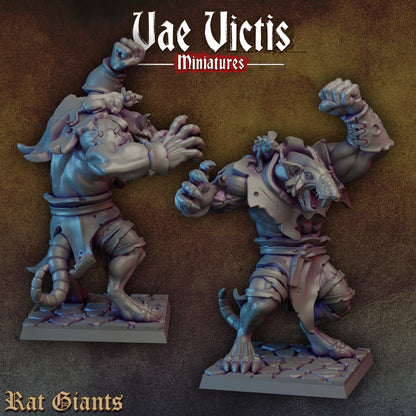 Rat Giants, Rat Ogres, Fantasy Miniatures by Vae Victis, perfect for Fantasy Wargames and Tabletop RPGs