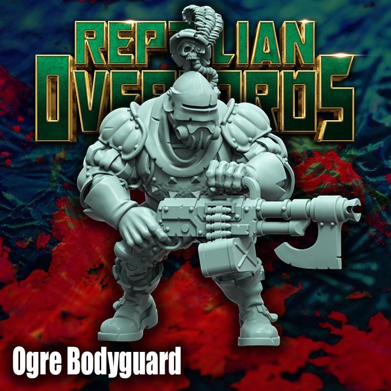 Ogre Bodyguard by Reptilian Overlords, Sci-Fi Wargames Ogre Bodyguard