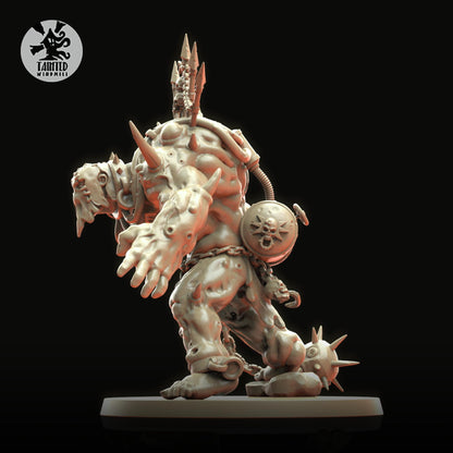 Cultist Ogre of Decay, Blooded Heretic Monopose Miniatures Sculpted by Tainted Windmill for Wargames set in the Grimdark Future