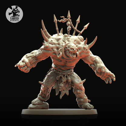 Cultist Ogre of Decay, Blooded Heretic Monopose Miniatures Sculpted by Tainted Windmill for Wargames set in the Grimdark Future