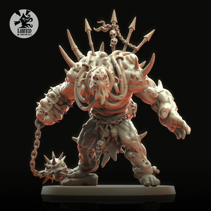 Cultist Ogre of Decay, Blooded Heretic Monopose Miniatures Sculpted by Tainted Windmill for Wargames set in the Grimdark Future