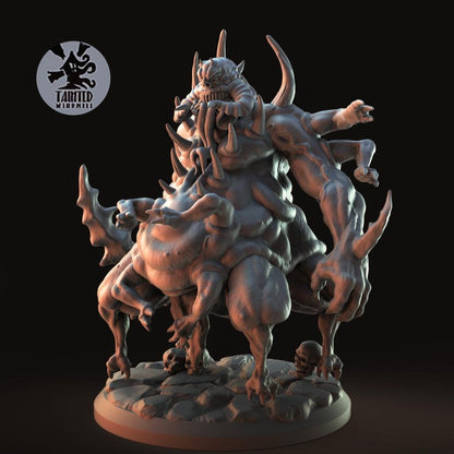 Qlipoth Spawn, Chaotic Daemonic Monopose Miniatures Sculpted by Tainted Windmill for Wargames set in the Grimdark Future