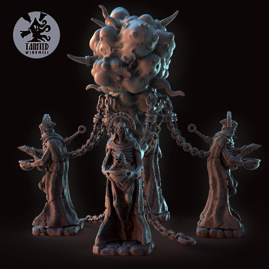 Sealed Cursed Flesh, Chaotic Daemonic Terrain Feature Sculpted by Tainted Windmill for Wargames set in the Grimdark Future