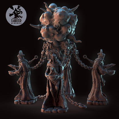 Sealed Cursed Flesh, Chaotic Daemonic Terrain Feature Sculpted by Tainted Windmill for Wargames set in the Grimdark Future