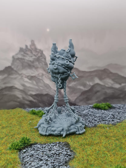 Cursed Giant Heart, Chaotic Daemonic Terrain Feature Sculpted by Tainted Windmill for Wargames set in the Grimdark Future