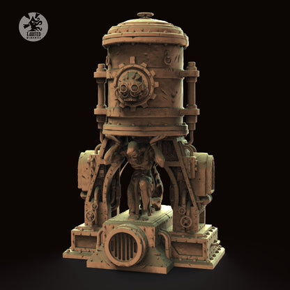 Small Industrial Tank, Imperial Industrial Terrain Features Sculpted by Tainted Windmill for Wargames set in the Grimdark Future