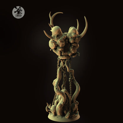 Decay Infected Air Mines, Imperial Plagued Industrial Terrain Features Sculpted by Tainted Windmill for Wargames set in the Grimdark Future