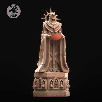 Gothic Statues and Bases, Imperial Cathedral Terrain Features Sculpted by Tainted Windmill for Wargames set in the Grimdark Future