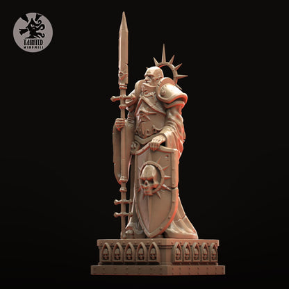 Gothic Statues and Bases, Imperial Cathedral Terrain Features Sculpted by Tainted Windmill for Wargames set in the Grimdark Future