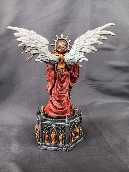 Saint Statue and Infected Saint Statue, Imperial Cathedral Statues Sculpted by Tainted Windmill for Wargames set in the Grimdark Future