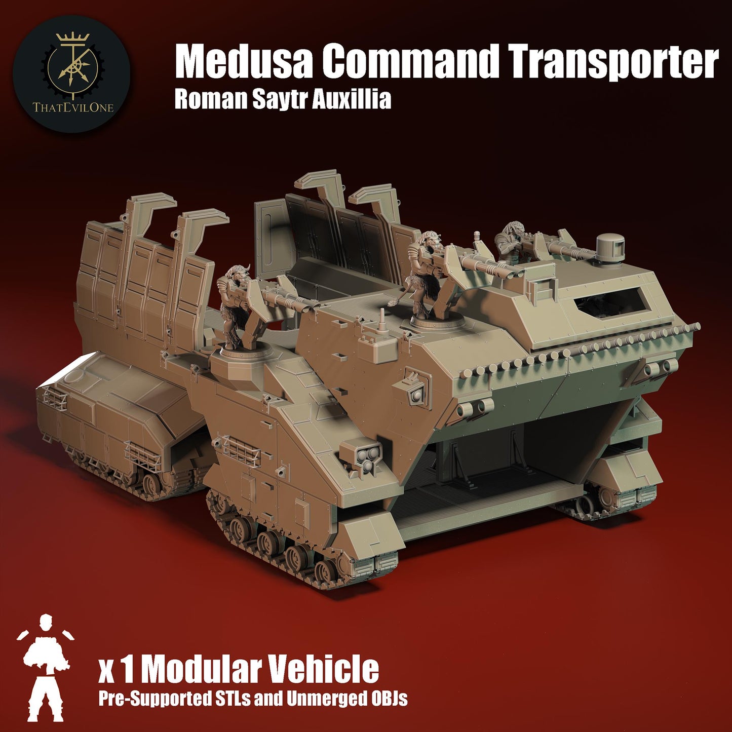 Medusa Command Transporter, Multipart Sci-Fi Super Heavy Troop Transport by ThatEvilOne,