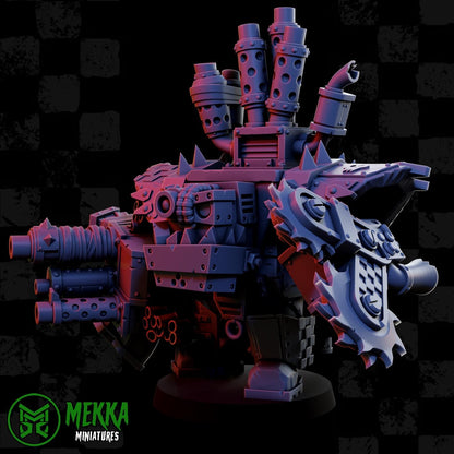 Armoured Orks Set 2, Space-Faring Orkish Menace Sculpted by Mekka Miniatures, Grimdark Compatible, Scaled for Sci-Fi Miniature Wargames