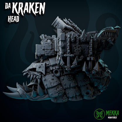 Armoured Giant Kraken, Space-Faring Orkish Menace Sculpted by Mekka Miniatures, Grimdark Compatible, Scaled for Sci-Fi Miniature Wargames