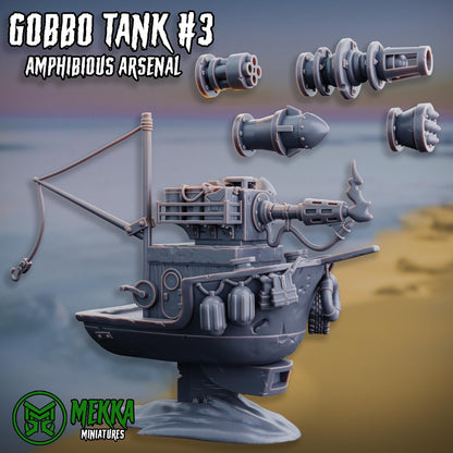 Pirate Gobbo Tanks, Space-Faring Orkish Menace Sculpted by Mekka Miniatures, Grimdark Compatible, Scaled for Sci-Fi Miniature Wargames