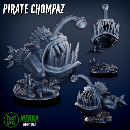 Pirate Chompaz Set, Space-Faring Orkish Menace Sculpted by Mekka Miniatures, Grimdark Compatible, Scaled for Sci-Fi Miniature Wargames