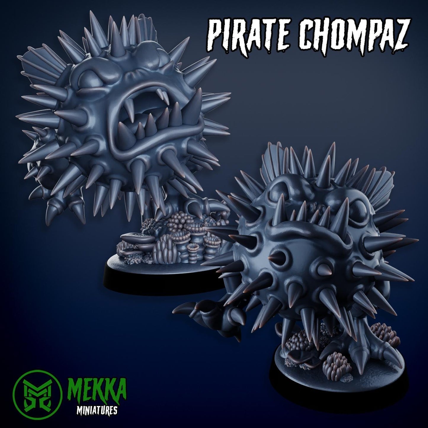 Pirate Chompaz Set, Space-Faring Orkish Menace Sculpted by Mekka Miniatures, Grimdark Compatible, Scaled for Sci-Fi Miniature Wargames
