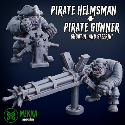 Orc Pirate Ship, Space-Faring Orkish Menace Sculpted by Mekka Miniatures, Grimdark Compatible, Scaled for Sci-Fi Miniature Wargames