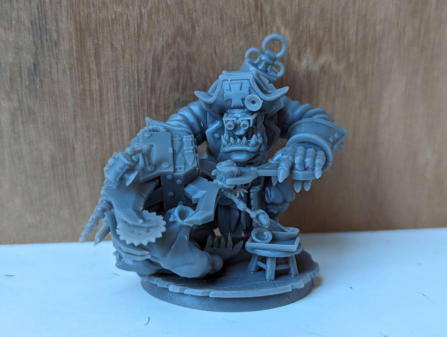 Pirate Doctor, Space-Faring Orkish Menace Sculpted by Mekka Miniatures, Grimdark Compatible, Scaled for Sci-Fi Miniature Wargames
