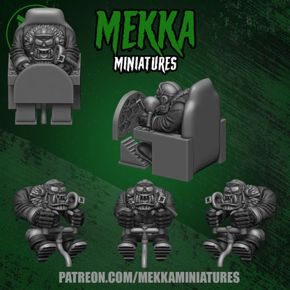 Orc Jet, Space-Faring Orkish Menace Sculpted by Mekka Miniatures, Grimdark Compatible, Scaled for Sci-Fi Miniature Wargames