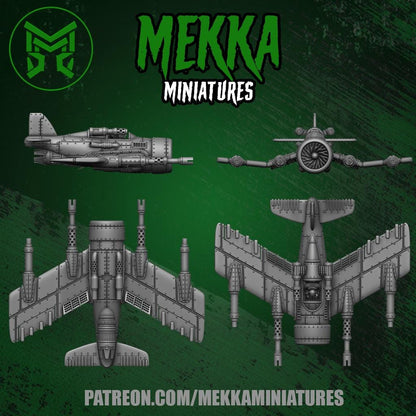 Orc Jet, Space-Faring Orkish Menace Sculpted by Mekka Miniatures, Grimdark Compatible, Scaled for Sci-Fi Miniature Wargames