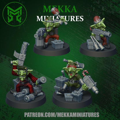Santa Orc Sleigh, Space-Faring Orkish Menace Sculpted by Mekka Miniatures, Grimdark Compatible, Scaled for Sci-Fi Miniature Wargames