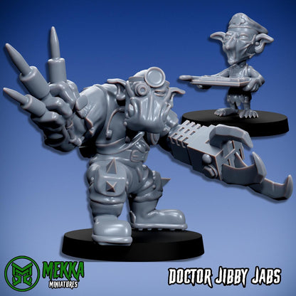 Doctor Orc, Space-Faring Orkish Menace Sculpted by Mekka Miniatures, Grimdark Compatible, Scaled for Sci-Fi Miniature Wargames