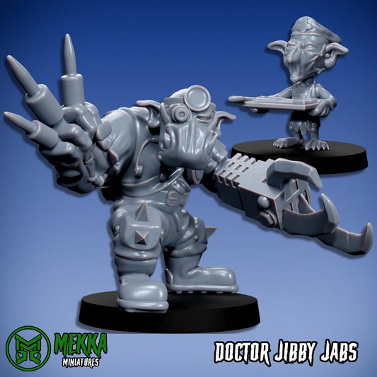 Doctor Orc, Space-Faring Orkish Menace Sculpted by Mekka Miniatures, Grimdark Compatible, Scaled for Sci-Fi Miniature Wargames