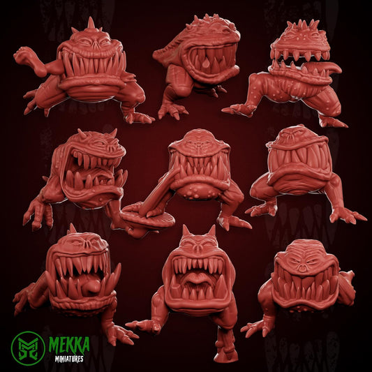 Wild Chompaz, Space-Faring Orkish Menace Sculpted by Mekka Miniatures, Grimdark Compatible, Scaled for Sci-Fi Miniature Wargames