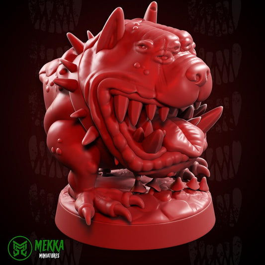 Guard Doggo Chompaz, Space-Faring Orkish Menace Sculpted by Mekka Miniatures, Grimdark Compatible, Scaled for Sci-Fi Miniature Wargames