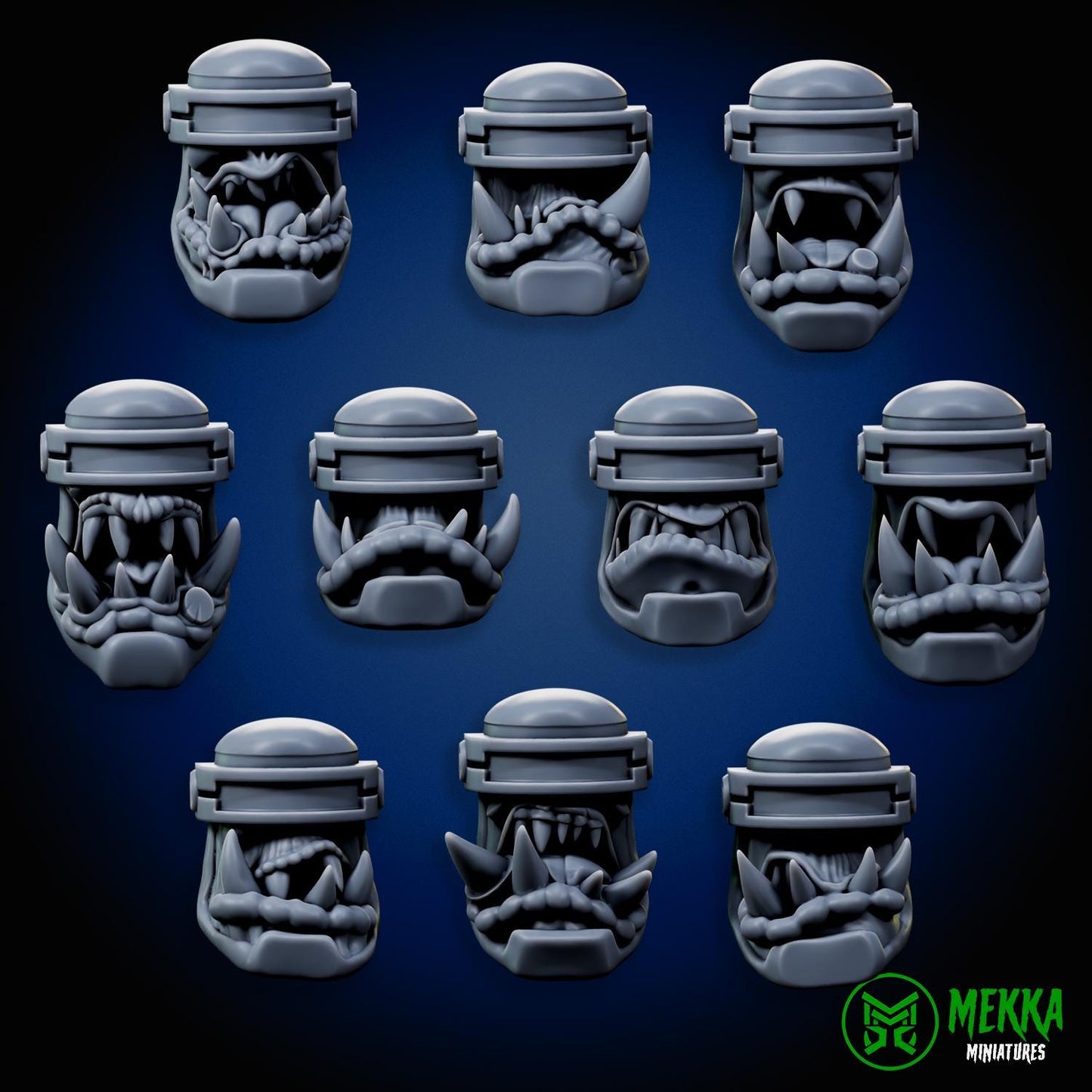 Roborks! Space-Faring Orkish Menace Sculpted by Mekka Miniatures, Grimdark Compatible, Scaled for Sci-Fi Miniature Wargames