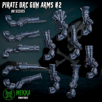 Modular Pirate Orks! Space-Faring Orkish Menace Sculpted by Mekka Miniatures, Grimdark Compatible, Scaled for Sci-Fi Miniature Wargames