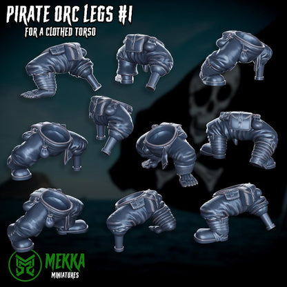 Modular Pirate Orks! Space-Faring Orkish Menace Sculpted by Mekka Miniatures, Grimdark Compatible, Scaled for Sci-Fi Miniature Wargames