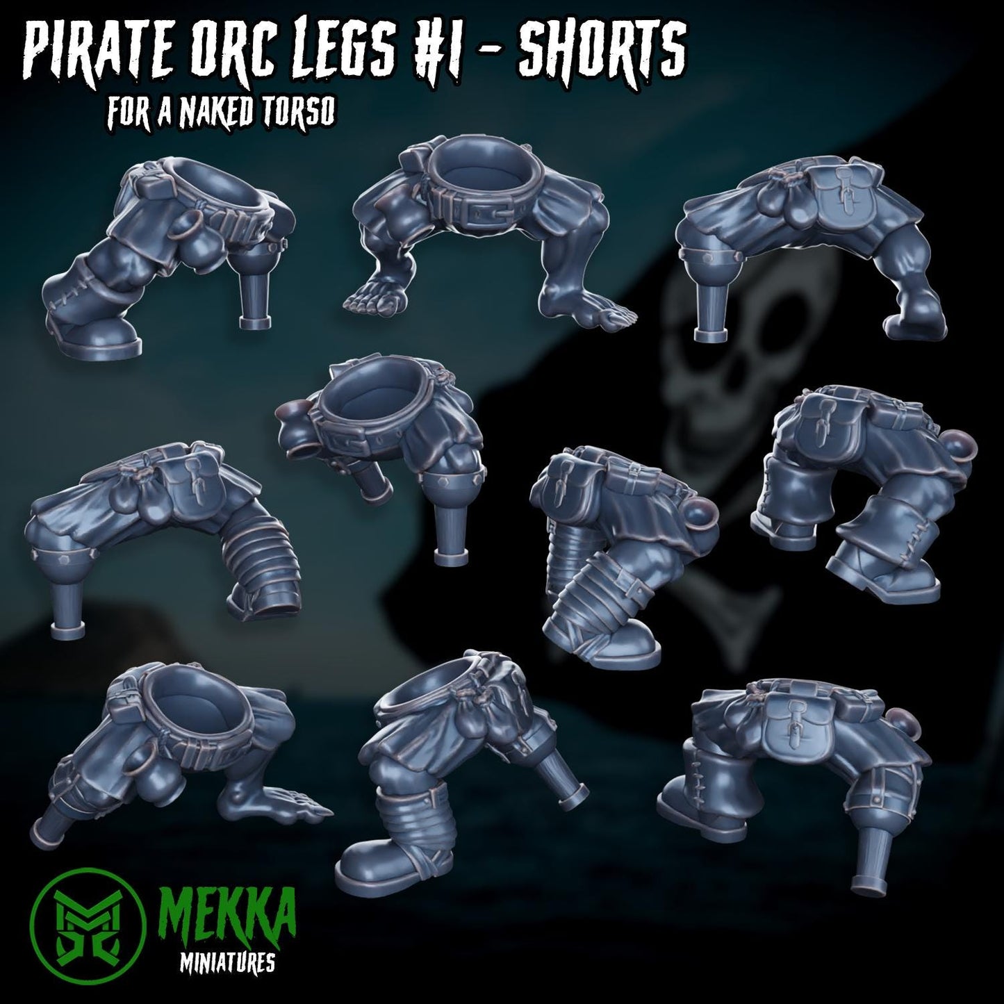 Modular Pirate Orks! Space-Faring Orkish Menace Sculpted by Mekka Miniatures, Grimdark Compatible, Scaled for Sci-Fi Miniature Wargames