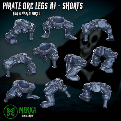 Modular Pirate Orks! Space-Faring Orkish Menace Sculpted by Mekka Miniatures, Grimdark Compatible, Scaled for Sci-Fi Miniature Wargames