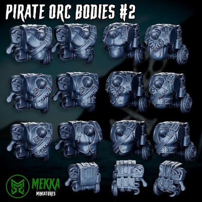 Modular Pirate Orks! Space-Faring Orkish Menace Sculpted by Mekka Miniatures, Grimdark Compatible, Scaled for Sci-Fi Miniature Wargames