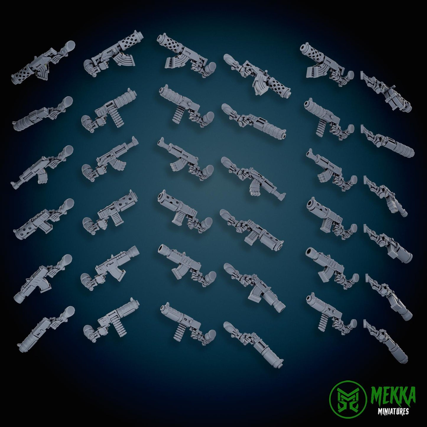 Modular Bionic Cyborks! Space-Faring Orkish Menace Sculpted by Mekka Miniatures, Grimdark Compatible, Scaled for Sci-Fi Miniature Wargames